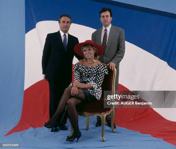 Studio Of Guests Of The Garden Party Of The Elysee. En France, le 14 juillet 1988, à l'occasion de la garden party au Palais de l'Elysée, les...