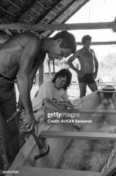 Gerard Lenormand And His Wife Carolina On Holiday In Manaus, Brazil. Brésil, octobre 1977 : après 12 jours de tournée au Brésil, Gérard LENORMAN...