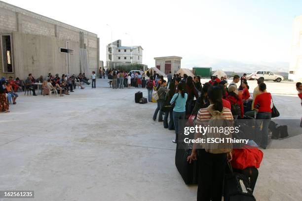 Philippines Refugee. Monastere MAR-ELIAS a MAARET SEDNAYA village Chretien nord de DAMAS SYRIE-le Monastere a ete mis a disposition des refugiées...