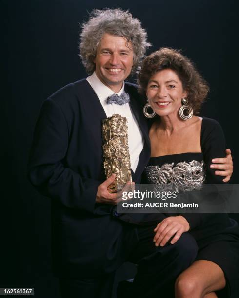 Photos Taken In Studio On The Occasion Of The 14Th Cesars Awards At The Theater Of The Empire In Paris France. En France, à Paris, le 4 mars 1989,...