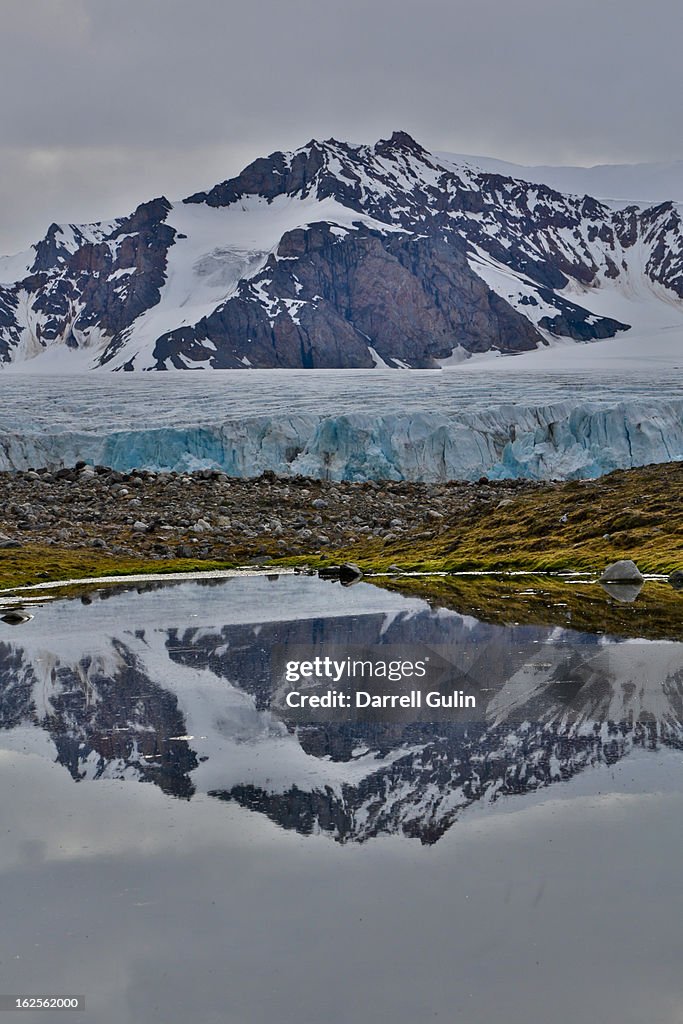 Reflection 14th July Glaicer, Spitsbergen Norway