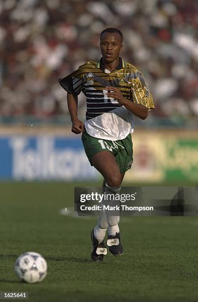 Doctor Khumalo of South Africa in action during the World Cup Qualifier against Congo in Cape Town, South Africa. \ Mandatory Credit: Mark Thompson...