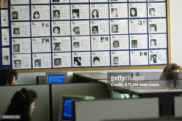 Portraits Of Missing Children Aged By Computer Of The National Center For Missing And Exploited Children In Arlington, Virginia. Virginie- avril...