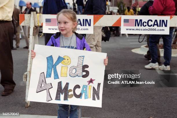 American Presidential Elections Of November 2000 Election Campaign Of John Mac Cain. Aux Etats-Unis, en Caroline du Sud, en février 2000, lors de la...