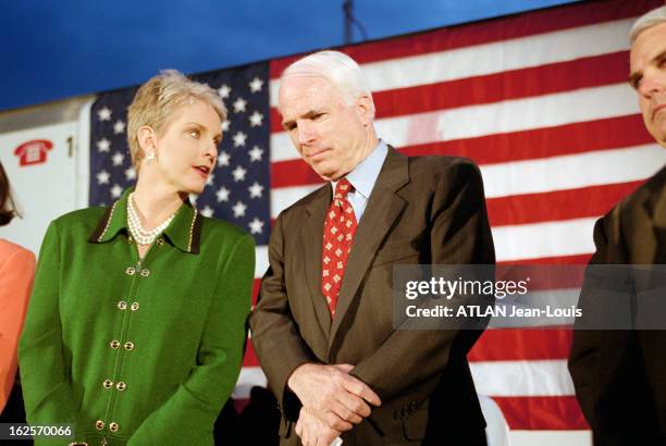 American Presidential Elections Of November 2000 Election Campaign Of John Mac Cain. Aux Etats-Unis, en Caroline du Sud, en février 2000, à...