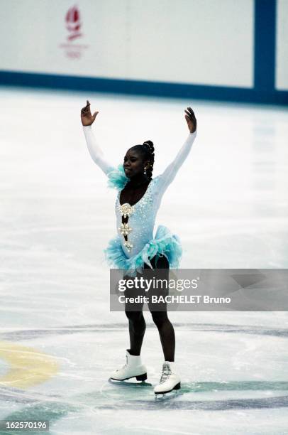 Winter Olympic Games Of Albertville 1992: Skating - Woman Original Program. Aux Jeux Olympiques d'Albertville, dans l'épreuve de patinage artistique...