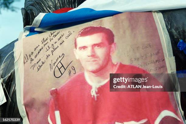 Maurice Richard The Biggest Ice Hockey Star Of Canada Dies Of Abdomen Cancer At The Age Of 90 Years. A Montréal, le 31 mai 2000, Obsèques Nationales...