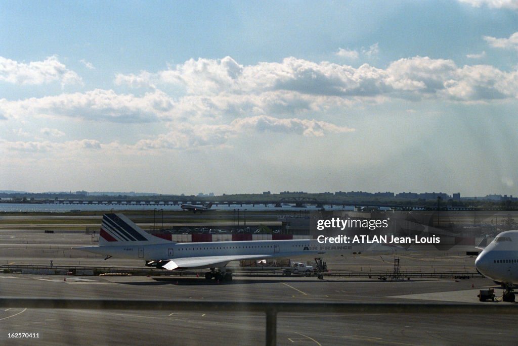 An Air France Concorde Grounded On Jfk Airport In New York Since July 25Th, The Day Of Gonesse Accid