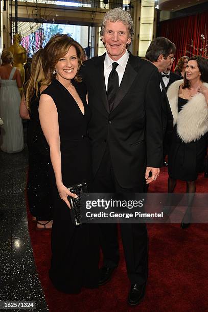 President of Disney-ABC Television Group Anne Sweeney and husband, Phil Miller, arrive at the Oscars at Hollywood & Highland Center on February 24,...