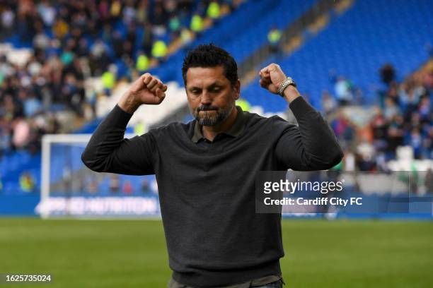 Erol Bulut, Manager of Cardiff City reacts during the Sky Bet Championship match between Cardiff City and Sheffield Wednesday at Cardiff City Stadium...