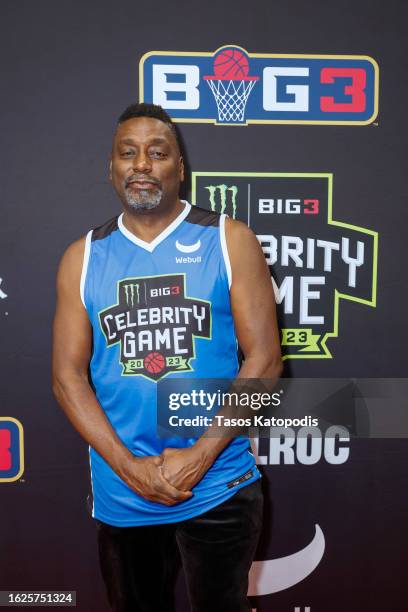 Captain Big Daddy Kane of Team Webull attends the Monster Energy BIG3 Celebrity Game at Capital One Arena on August 19, 2023 in Washington, DC.