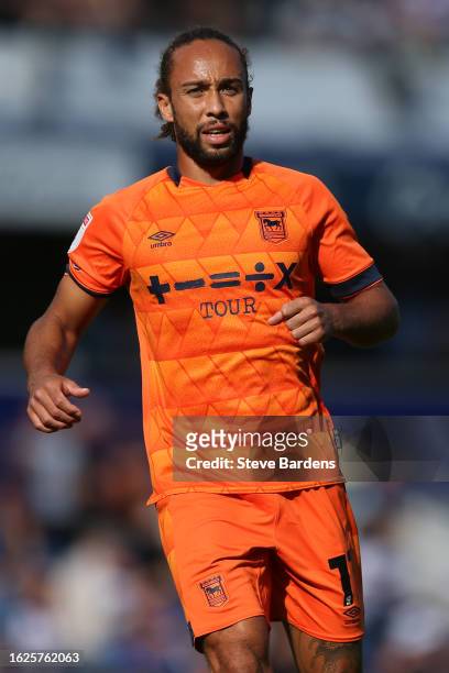 Marcus Harness of Ipswich Town runs with the ball during the Sky Bet Championship match between Queens Park Rangers and Ipswich Town at Loftus Road...