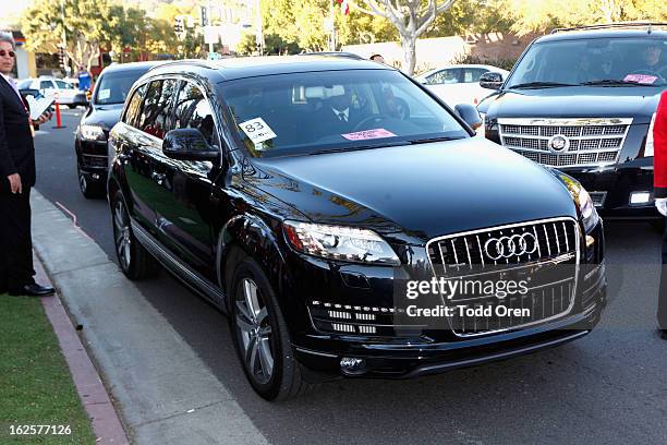 General view of the atmosphere at Audi during the 21st Annual Elton John AIDS Foundation Academy Awards Viewing Party at West Hollywood Park on...