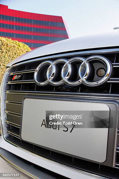 General view of the atmosphere at Audi during the 21st Annual Elton John AIDS Foundation Academy Awards Viewing Party at West Hollywood Park on...