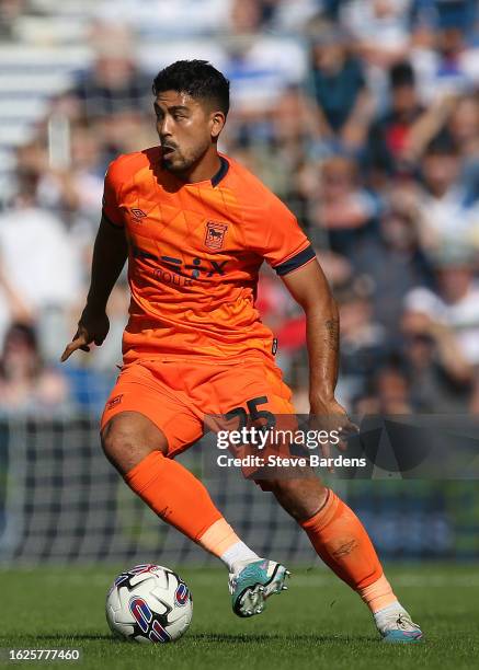 Massimo Luongo of Ipswich Town runs with the ball during the Sky Bet Championship match between Queens Park Rangers and Ipswich Town at Loftus Road...