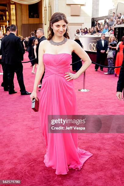 Filmmaker Sari Gilman arrives at the Oscars at Hollywood & Highland Center on February 24, 2013 in Hollywood, California.