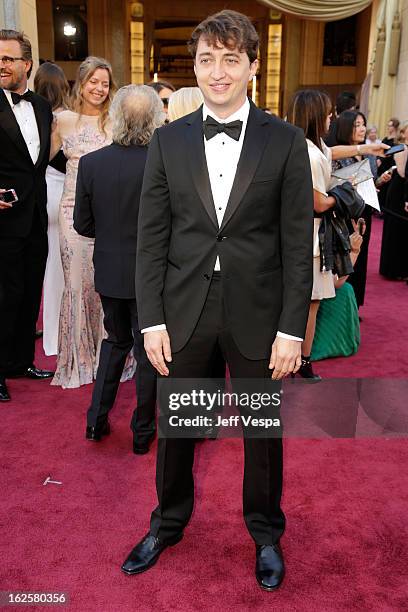 Filmmaker Benh Zeitlin arrives at the Oscars at Hollywood & Highland Center on February 24, 2013 in Hollywood, California.