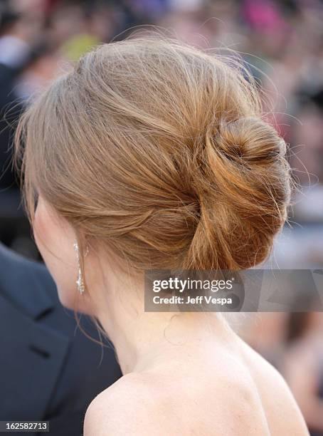 Actress Amy Adams arrives at the Oscars at Hollywood & Highland Center on February 24, 2013 in Hollywood, California.