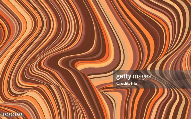 abstract wave swirl line wavy autumn fall color background - candy swirl pattern stock illustrations