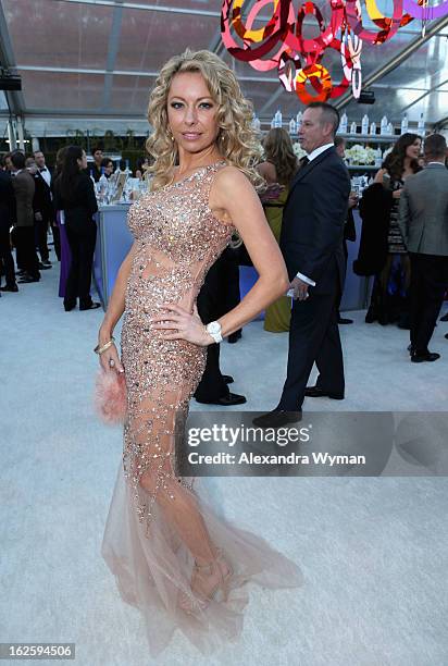 Artist Monika Jensen attends Grey Goose at 21st Annual Elton John AIDS Foundation Academy Awards Viewing Party at West Hollywood Park on February 24,...