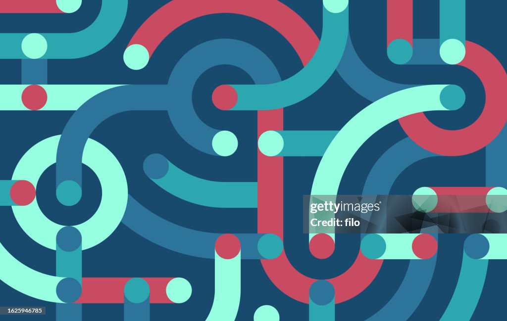 Modern Technology Connection Network Artificial Intelligence Abstract Background