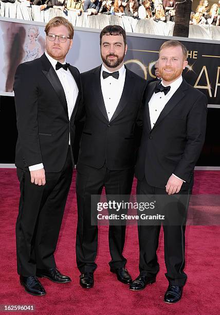 Producer Dan Janvey, Josh Penn, and Michael Gottwald arrives at the Oscars held at Hollywood & Highland Center on February 24, 2013 in Hollywood,...