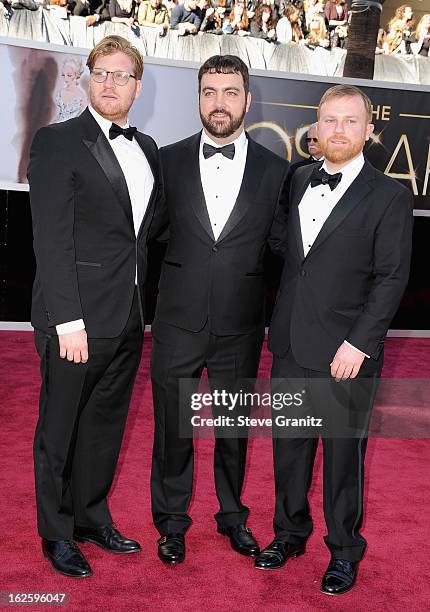 Producer Dan Janvey, Josh Penn, and Michael Gottwald arrives at the Oscars held at Hollywood & Highland Center on February 24, 2013 in Hollywood,...