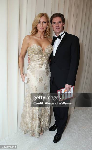 Actress Veronica Ferres and Carsten Maschmeyer attend Grey Goose at 21st Annual Elton John AIDS Foundation Academy Awards Viewing Party at West...