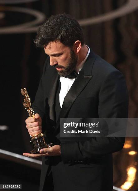 Actor/Producer Ben Affleck onstage stage during the Oscars held at the Dolby Theatre on February 24, 2013 in Hollywood, California.