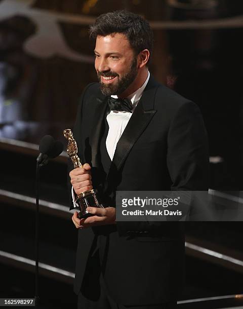 Actor/Producer Ben Affleck onstage stage during the Oscars held at the Dolby Theatre on February 24, 2013 in Hollywood, California.