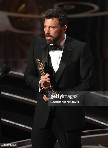 Actor/Producer Ben Affleck onstage during the Oscars held at the Dolby Theatre on February 24, 2013 in Hollywood, California.