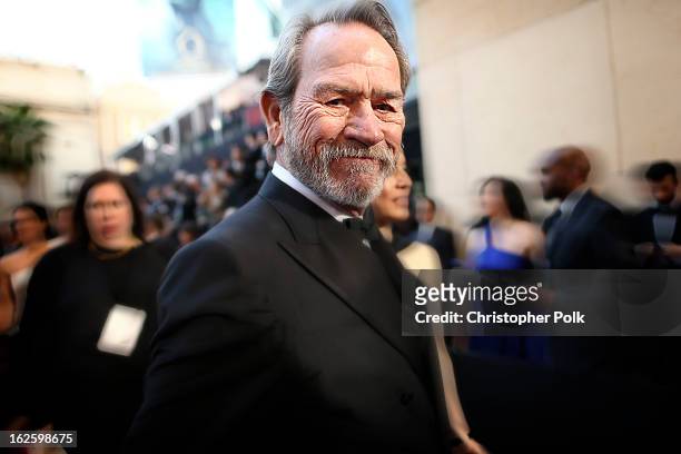 Actor Tommy Lee Jones arrives at Hollywood & Highland Center on February 24, 2013 in Hollywood, California.