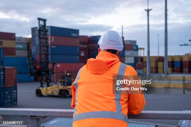 dock manager - back stock pictures, royalty-free photos & images