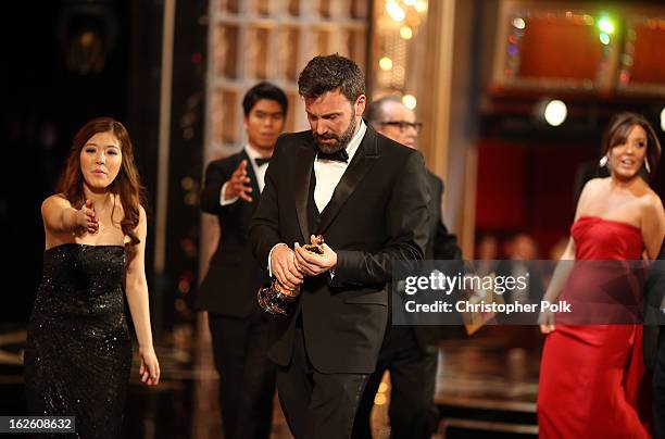 Actor/director Ben Affleck accepts the award for Best Motion Picture of the Year onstage during the Oscars held at the Dolby Theatre on February 24,...