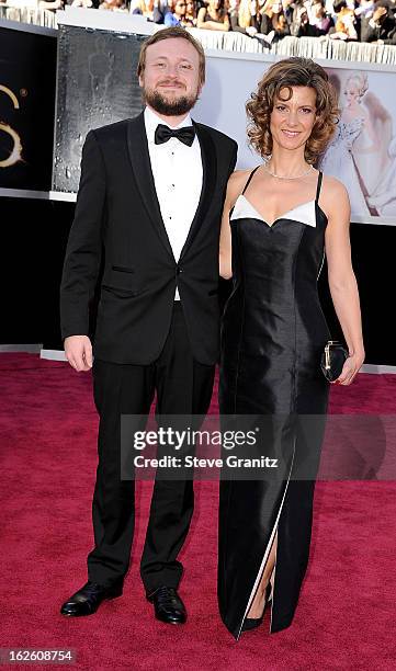 Tom Van Avermaet and Ellen De Waele arrive at the Oscars at Hollywood & Highland Center on February 24, 2013 in Hollywood, California.
