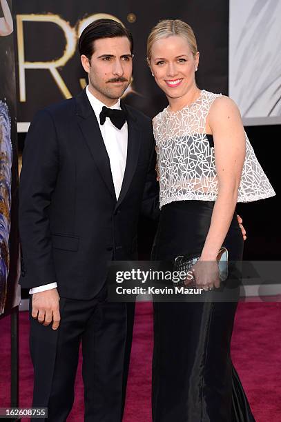 Actor Jason Schwartzman and Brady Cunningham arrive at the Oscars held at Hollywood & Highland Center on February 24, 2013 in Hollywood, California.