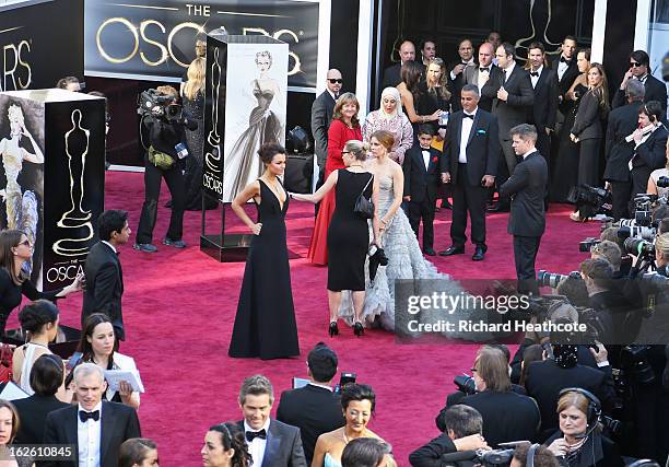 Actress Amy Adams arrives at the Oscars held at Hollywood & Highland Center on February 24, 2013 in Hollywood, California.