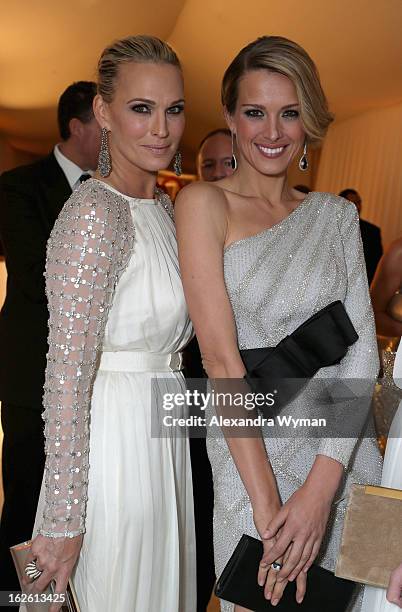Models Molly Sims and Petra Nemcova attend Grey Goose at 21st Annual Elton John AIDS Foundation Academy Awards Viewing Party at West Hollywood Park...