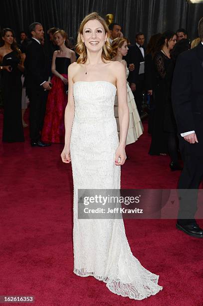 Writer Lucy Alibar arrives at the Oscars at Hollywood & Highland Center on February 24, 2013 in Hollywood, California.