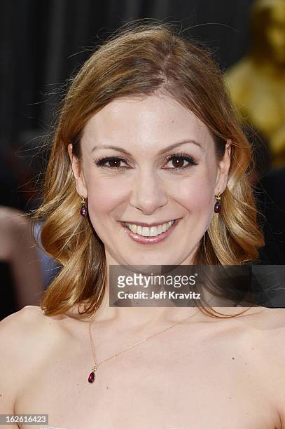 Writer Lucy Alibar arrives at the Oscars at Hollywood & Highland Center on February 24, 2013 in Hollywood, California.