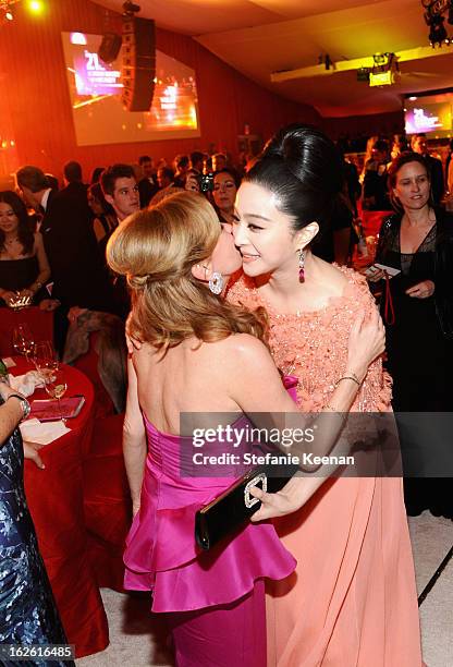 Chopard Co-President and Artistic Director Caroline Scheufele and actress Fan Bingbing attend Chopard at 21st Annual Elton John AIDS Foundation...