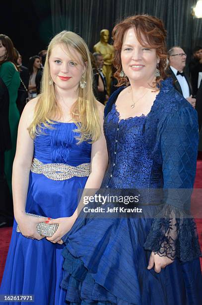 Writer Brenda Chapman arrives at the Oscars at Hollywood & Highland Center on February 24, 2013 in Hollywood, California.