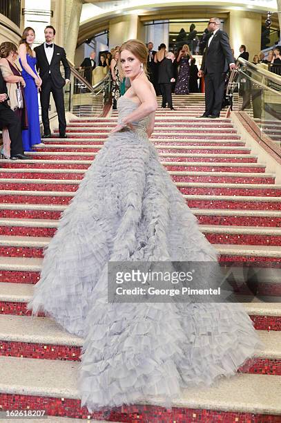 Actress Amy Adams arrives at the Oscars at Hollywood & Highland Center on February 24, 2013 in Hollywood, California. At Hollywood & Highland Center...
