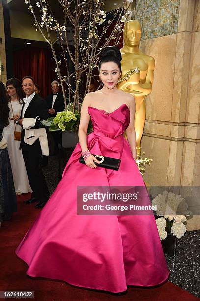 Actress Fan Bingbing arrive at the Oscars at Hollywood & Highland Center on February 24, 2013 in Hollywood, California. At Hollywood & Highland...