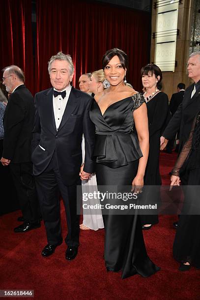 Actor Robert De Niro and Grace Hightower arrive at the Oscars at Hollywood & Highland Center on February 24, 2013 in Hollywood, California. At...