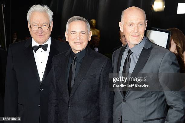 Oscar's Telecast Director Don Mischer, Oscar's Telecast Executive Producers Craig Zadan and Neil Meron arrive at the Oscars at Hollywood & Highland...