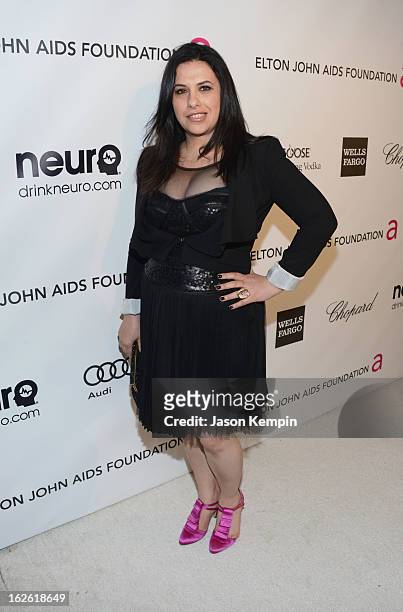 Garance Franke-Ruta attends the 21st Annual Elton John AIDS Foundation Academy Awards Viewing Party at West Hollywood Park on February 24, 2013 in...
