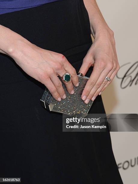 Actress Katie Aselton attends the 21st Annual Elton John AIDS Foundation Academy Awards Viewing Party at West Hollywood Park on February 24, 2013 in...