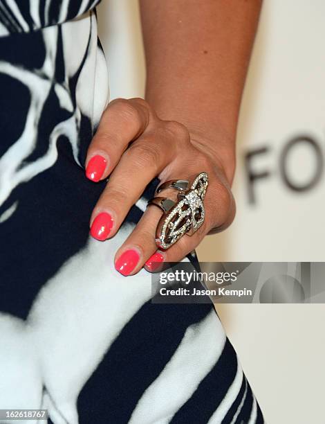 Personality Karina Smirnoff attends the 21st Annual Elton John AIDS Foundation Academy Awards Viewing Party at West Hollywood Park on February 24,...