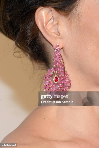 Actress Nia Vardalos attends the 21st Annual Elton John AIDS Foundation Academy Awards Viewing Party at West Hollywood Park on February 24, 2013 in...